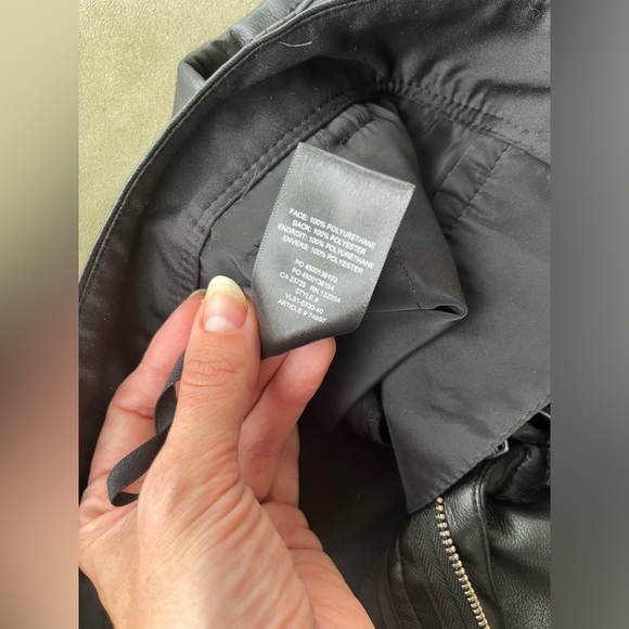 Black Babaton vegan leather straight pant, like new - Picture 8 of 10